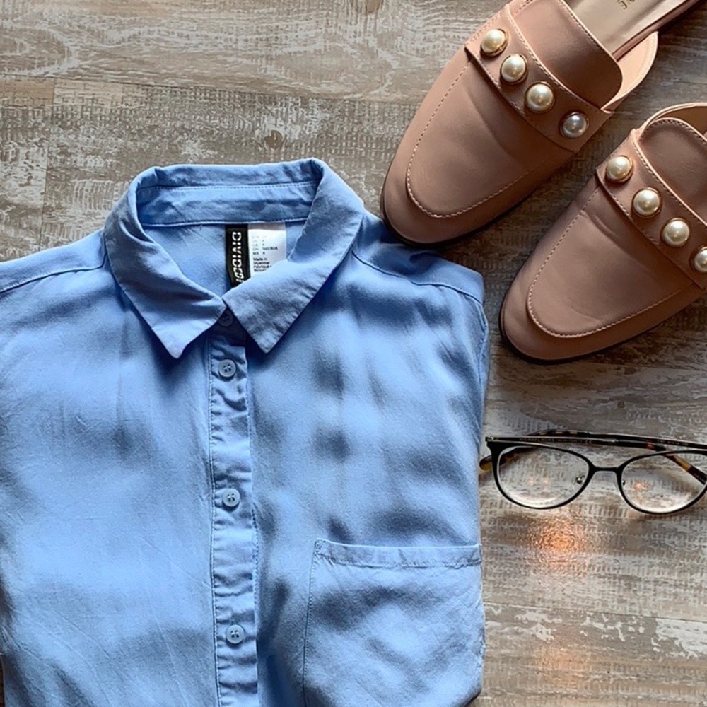 H&M blue blouse